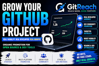 enuinely do github promotion github repository for more stars followers