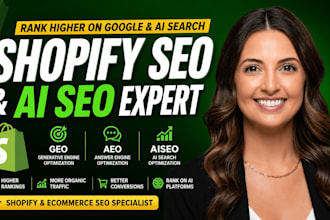 do shopify on page SEO, GEO, aeo for google and ai search ranking