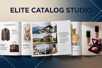 design product catalog, brochure, real estate flyer, ebook, magazine or lookbook