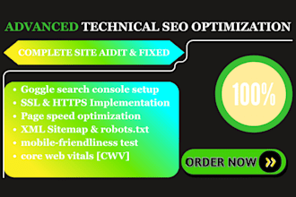 fix technical SEO issue and optimize your website speed