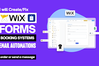 create wix forms booking systems and email automation issues