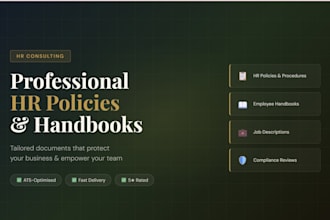 write professional HR policies and employee handbooks