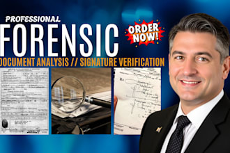 provide expert forensic document analysis, report writing signature verification
