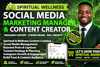 be your spiritual wellness social media marketing manager and content creator