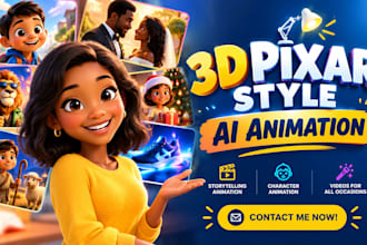 3d pixar style ai animation 3d ai cartoon video animation 3d pixar ai animation