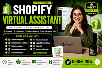 be your shopify virtual assistant for store management