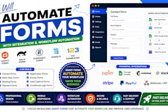 automate gravity ninja formidable and 123formbuild form with interation