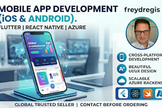 do mobile app development flutter ios android creation ui ux cloud azure
