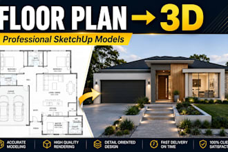 model your house or architectural project in sketchup
