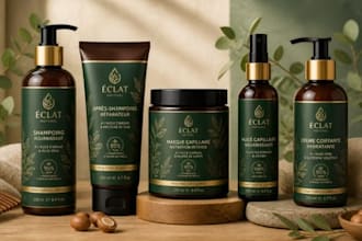 design luxury skincare packaging and cosmetic label design