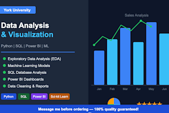 do data analysis, visualization and machine learning using python and sql