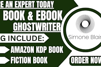 be your ghostwriter, your book and ebook ghostwriter, kindle book writer