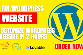 fix wordpress errors, elementor bug  and customize wordpress website in 2 hours