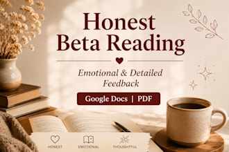 passionate beta reading with honest reader feedback