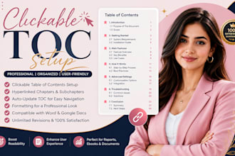 create a clickable toc, ebook formatting and kindle KDP book layout