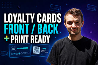 design a professional double sided loyalty card ready to print