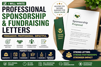 write professional sponsorship and fundraising letters