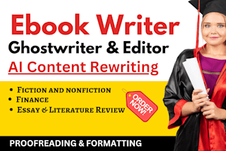 be your ebook ghostwriter, fiction and nonfiction ebook writer