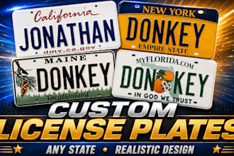 create custom license plates