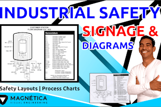 create industrial safety signage and diagrams