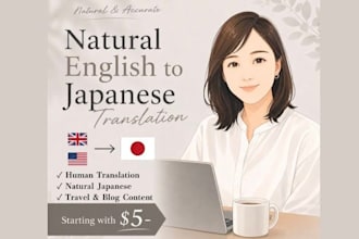 translate english into natural japanese