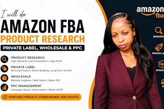 do amazon fba product research, private label, wholesale and ppc
