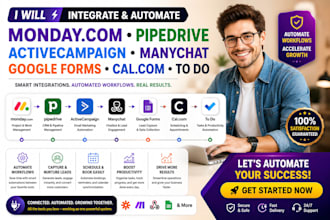 integrate mondaycom pipedrive activecampaign manychat googleforms calcom to do