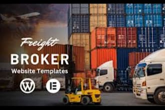 design logistics website, trucking, dispatch, freight broker, cargo website