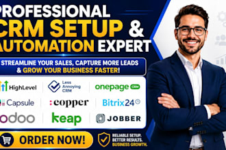 setup gogighlevel less annoying onepage capsule copper bitrix24 oddo keap jobber