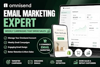 manage your omnisend email marketing and send weekly campaigns
