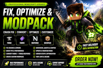 fix crash minecraft modpacks convert forge to fabric sever setup optimize in 24h