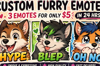draw your furry emotes animated furry sticker art draw furry sticker fursona