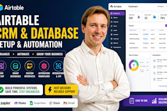create airtable CRM, database, interfaces and automation