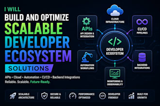build scalable developer ecosystem solutions and API integrations