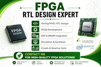 fpga rtl using verilog vhdl, dsp bram, simulation, synthesis vivado quartus tool