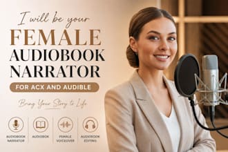 be your female audiobook narrator for acx and audible