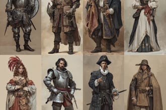 design custom dnd party portraits and group art