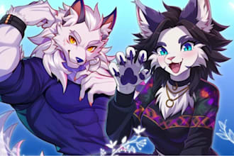 draw furry art, fursona, furry pfp, furry oc, sfw and anthro character art