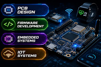 design pcb, firmware, embedded systems, iot, ble  wearable electronics