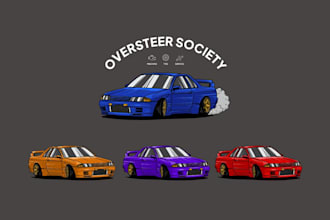 create vintage automotive illustration for t shirt