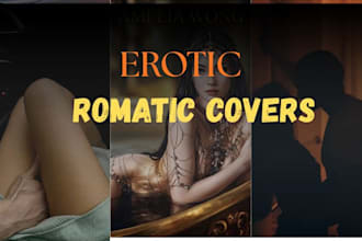 design erotic fantasy romance cover, ebook cover erotic logo