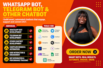 develop a custom openai chatbot for whatsapp website or telegram