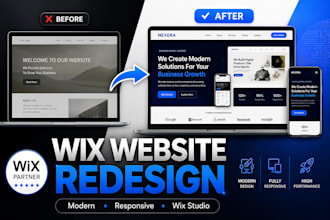 redesign wix website into modern responsive wix studio site