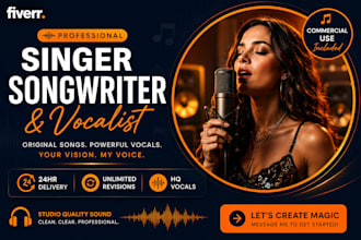 be your female singer songwriter, pop, rock, soul vocalist