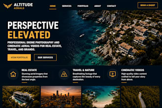 design squarespace drone photographer website aerialfootage website real estate