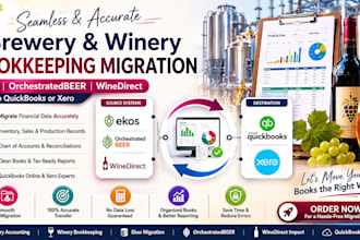 migrate your brewery or winery bookkeeping into quickbooks or xero from ekos