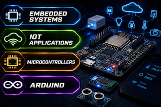 develop embedded systems, iot applications,microcontrollers,iot projects,arduino