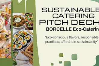 make sustainable event planning pitch deck catering deck