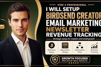 setup birdsend creator email marketing newsletter revenue tracking