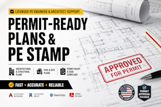 provide permit drawings with licensed engineer stamp maryland, florida, texas